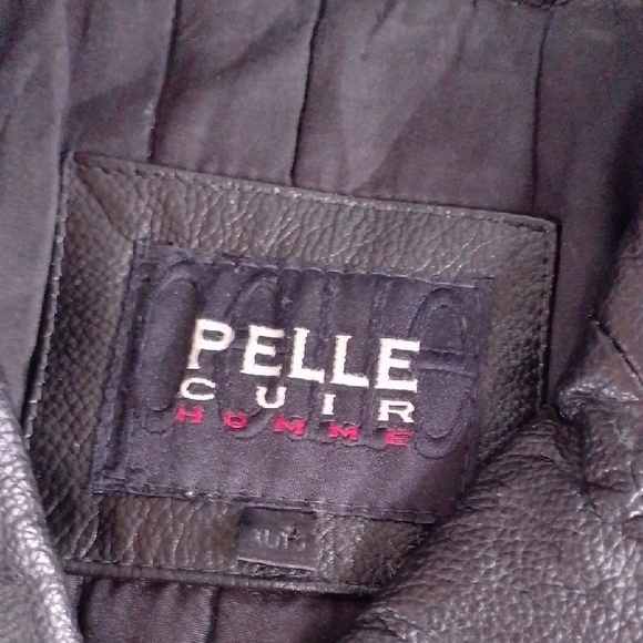 Vintage 90s Leather Winter Jacket Heavy Duty PELLE CUIR HOMME - Picture 6 of 9